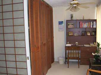 Bedroom and Study with Shoji doors closed.