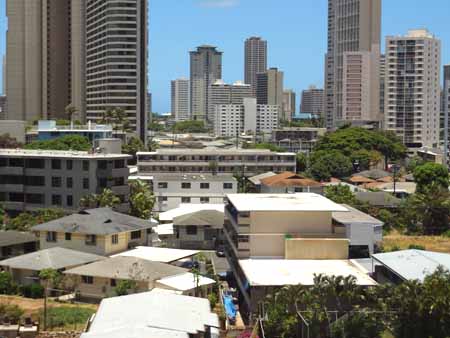 View straight out to Waikiki.